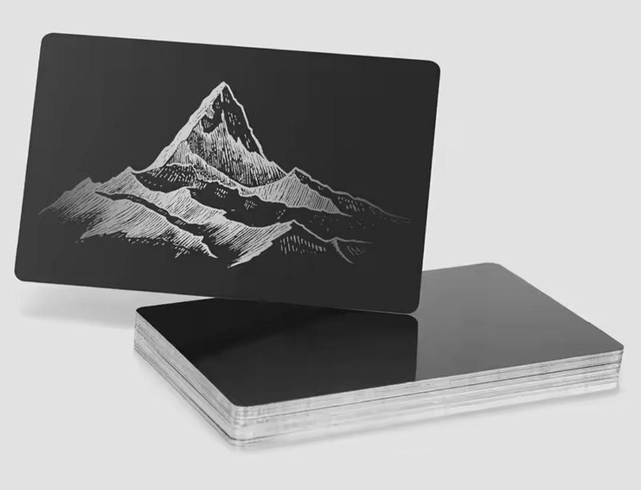 Wizytówki aluminiowe, 50szt