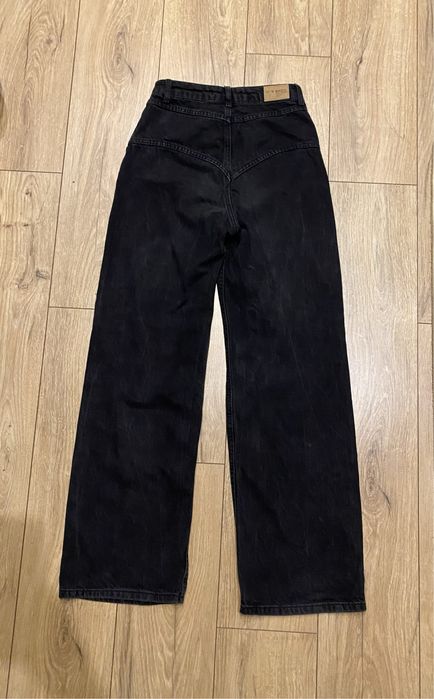 Прямі жіночі чорні джинси кокетки IT’S BASIC