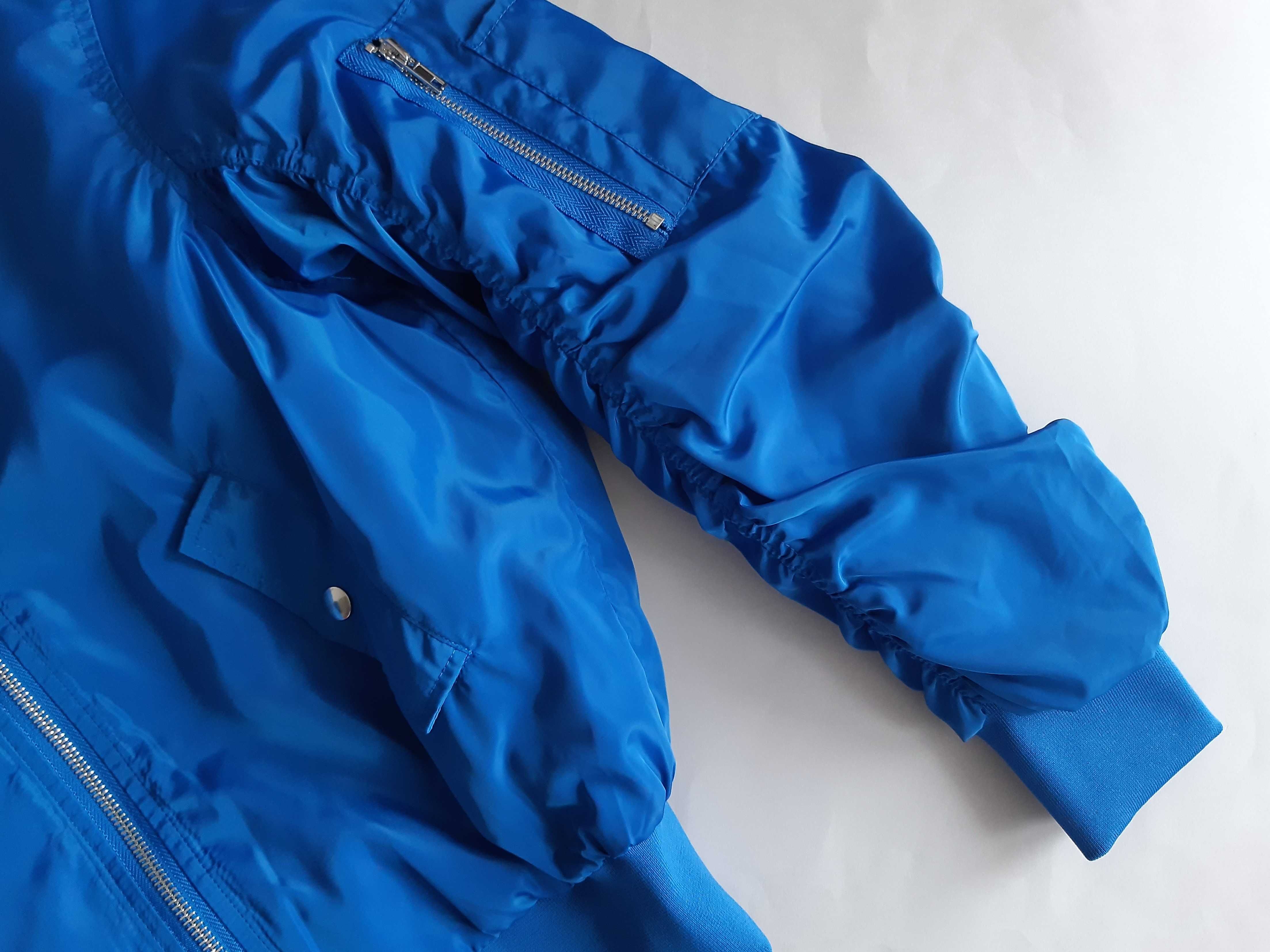 NLY Trend Kurtka Damska Niebieska Przejściowa Bomber Jacket XXS/ XS