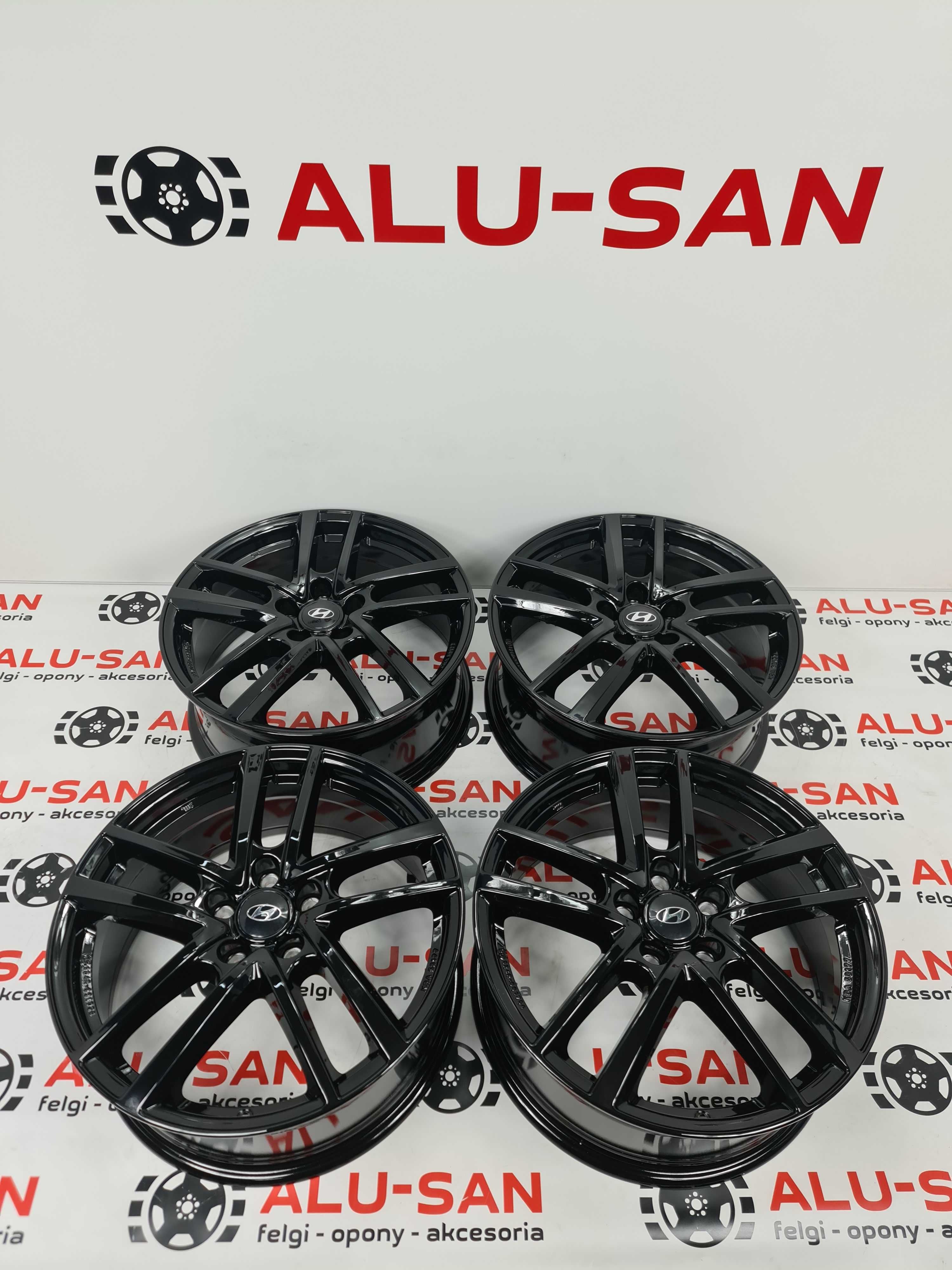 NOWE alufelgi HYUNDAI 18''5x114,3:Elantra I30 I40 Tucson-Czarny Połysk