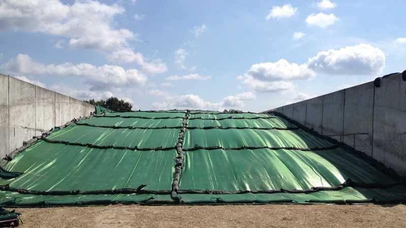 Siatka ochronna rolnicza na pryzmy silos kiszonka z kukurydzy