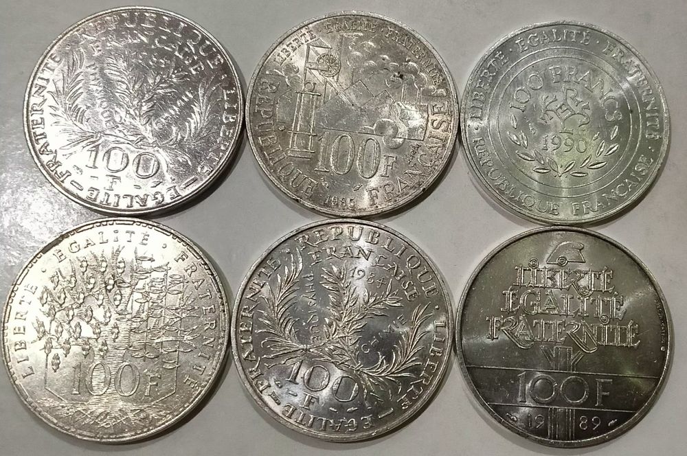 Продам 100франков серебро Франция