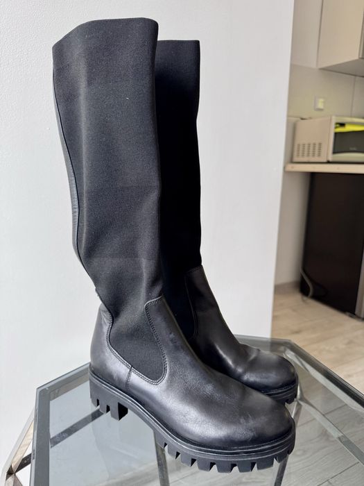 Skórzane kozaki Tamaris roz. 38