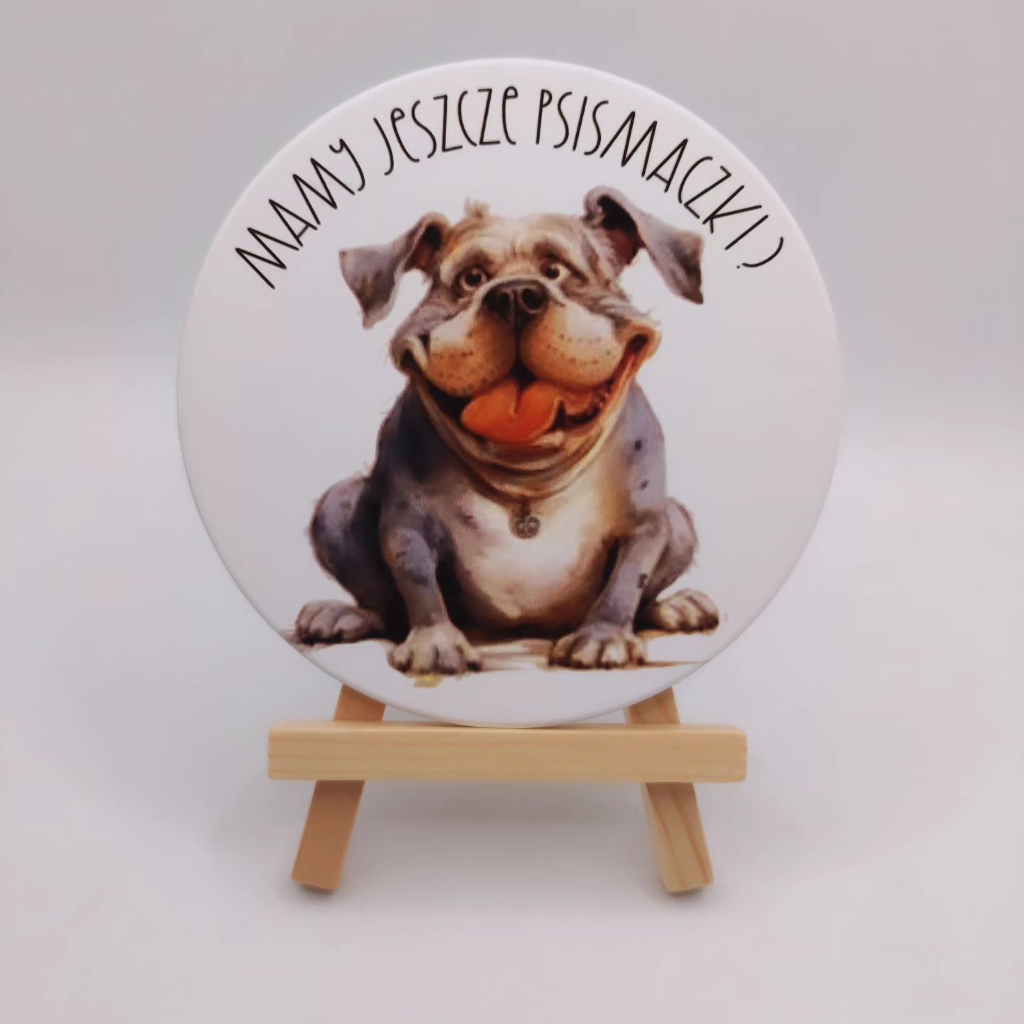 Podkładki ceramiczne handmade pieski śmieszne memy kolorowe