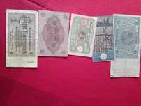 Stare banknoty - ruble, marki polskie, złotówki