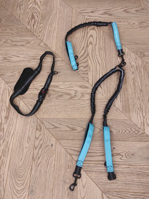 Smycz do biegania dla dwóch psów