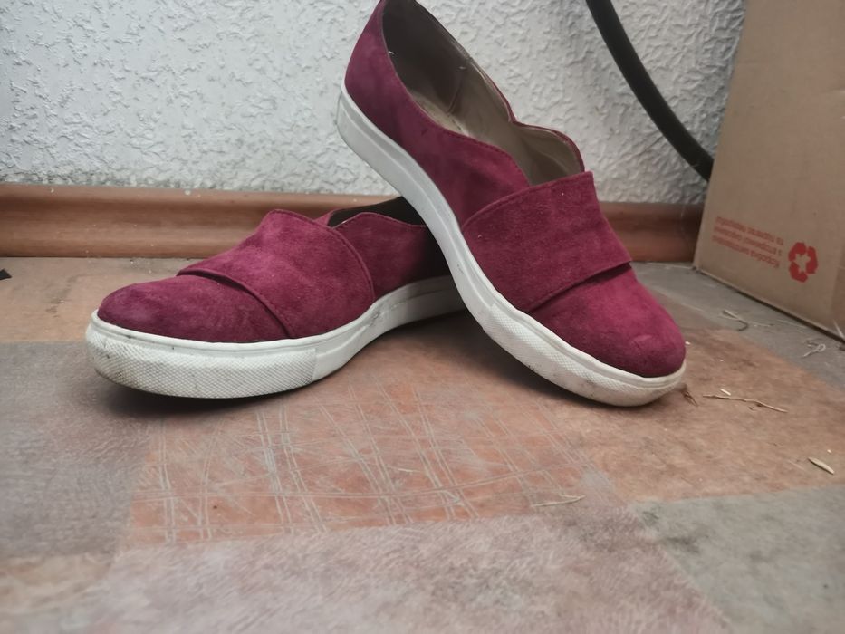 Замшевые натуральные слипоны