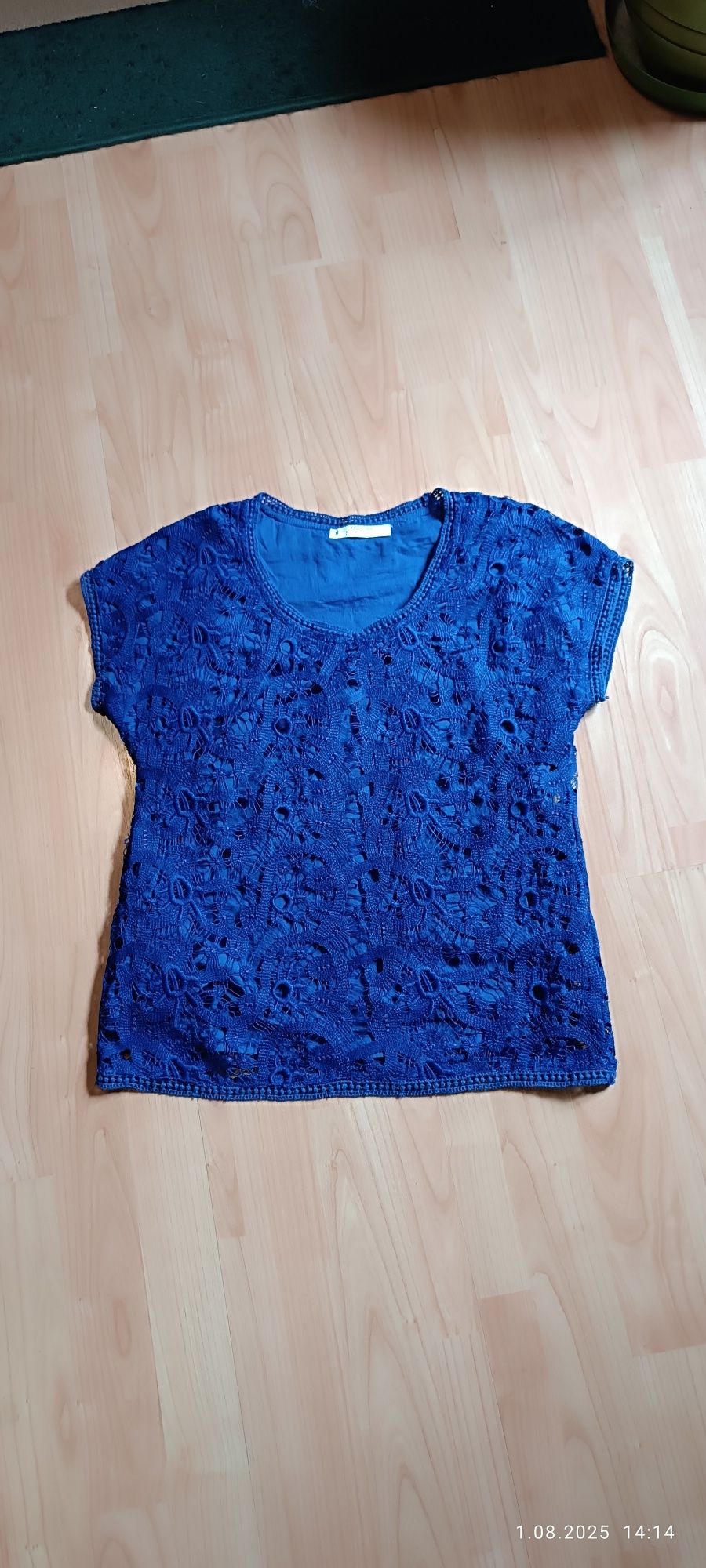 Bluzka chabrowa Mango XS