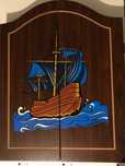 Bases para copos vintage / barcos / jogo de setas / Alvo / Dardos