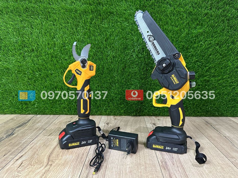 Набір 2/1 DeWALT Секатор DCMPP540P1  + Міні пилка DCM160N 2АКБ 24V 5Ah