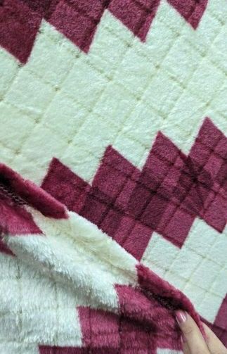 Плед євро білий в смуги