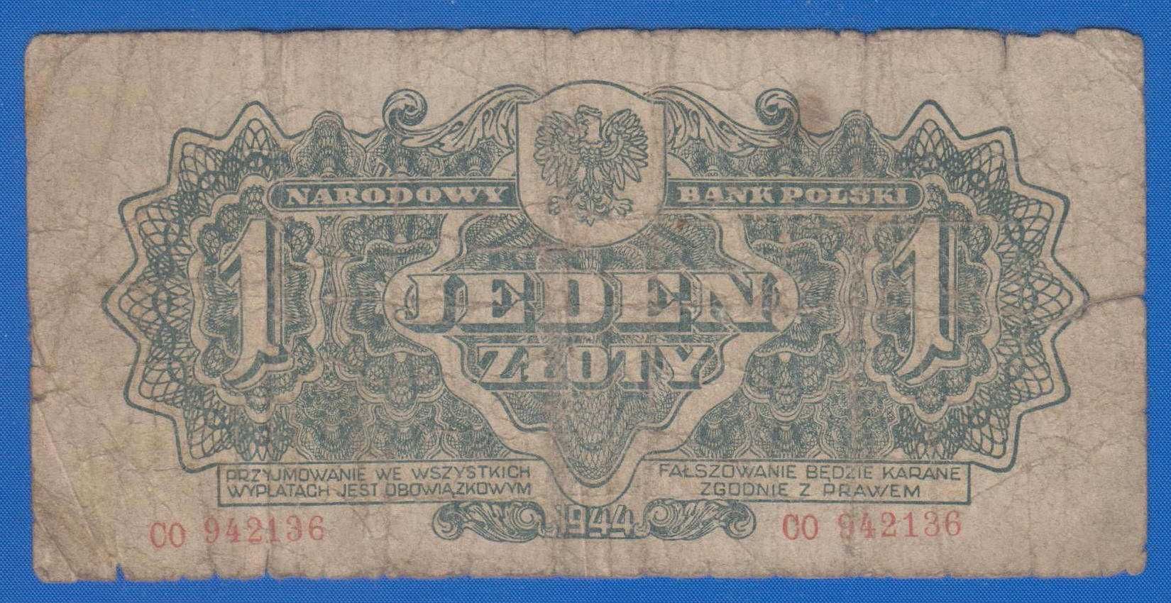 BDMMŻ _ 1 złoty 1944