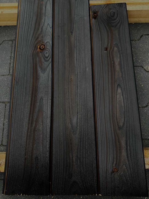 Deski elewacyjne opalane Shou Sugi Ban Podbitka Szalówka deska opalana