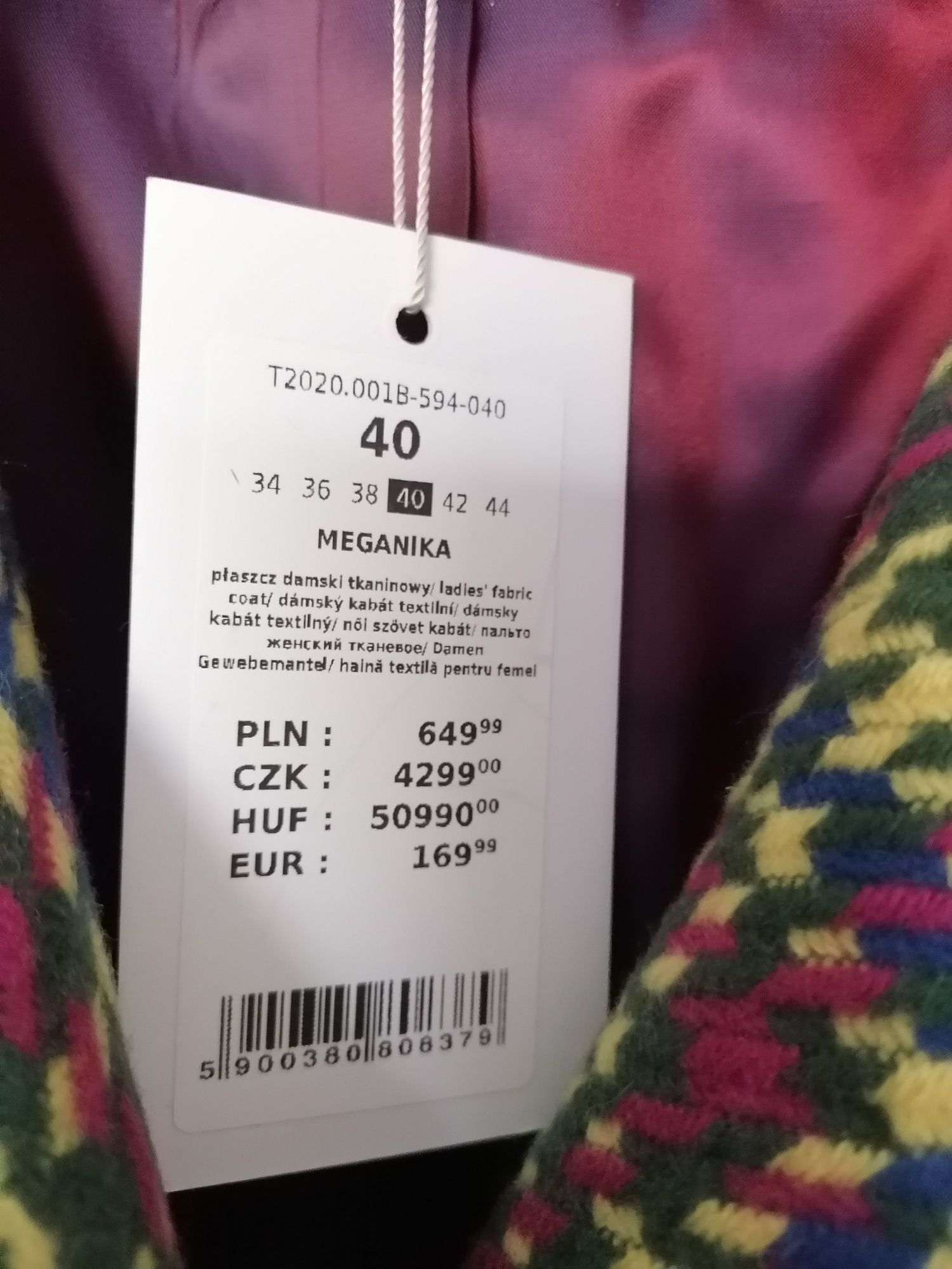 Płaszcz Tatuum roz 40 nowy