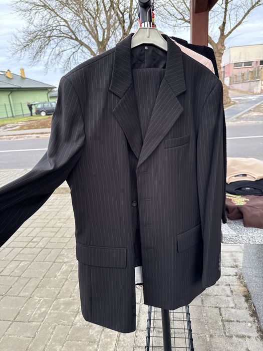 Czarny garnitur damski komplet marynarka spodnie kratex