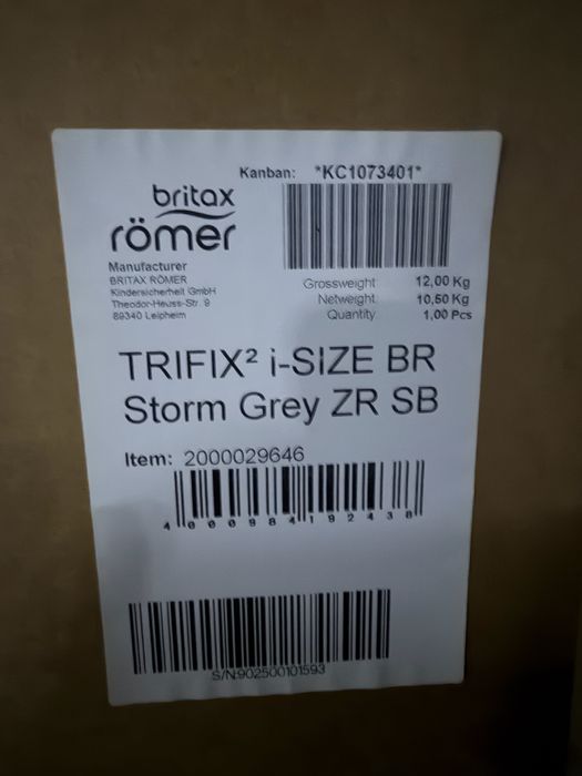 Автокрісло BRITAX-ROMER TRIFIX2 i-SIZE Storm Grey