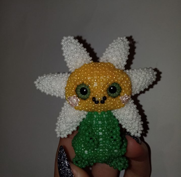 Амігурумі "Ромашка" / ручна робота / вироби з бісеру.