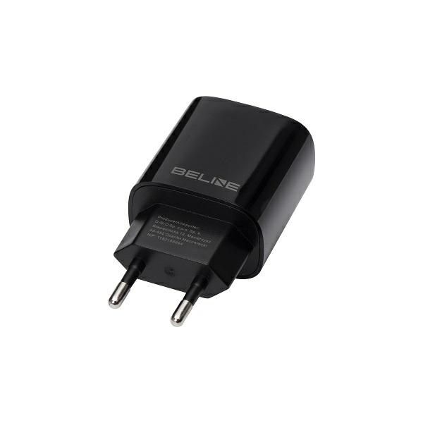 Beline Ład. siec. 1x USB-C 20W + kabelUSB-C czarna /black PD 3.0