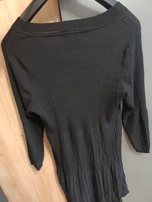Чорна трикотажна сукню плаття в рубчик 46-48-50 розмір