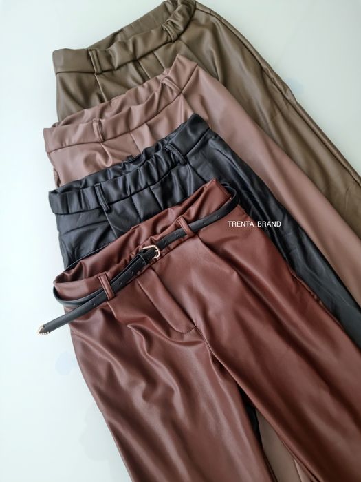 Ідеальні Теплі Штани Моми з Еко Шкіри Жіночі штани Утеплені