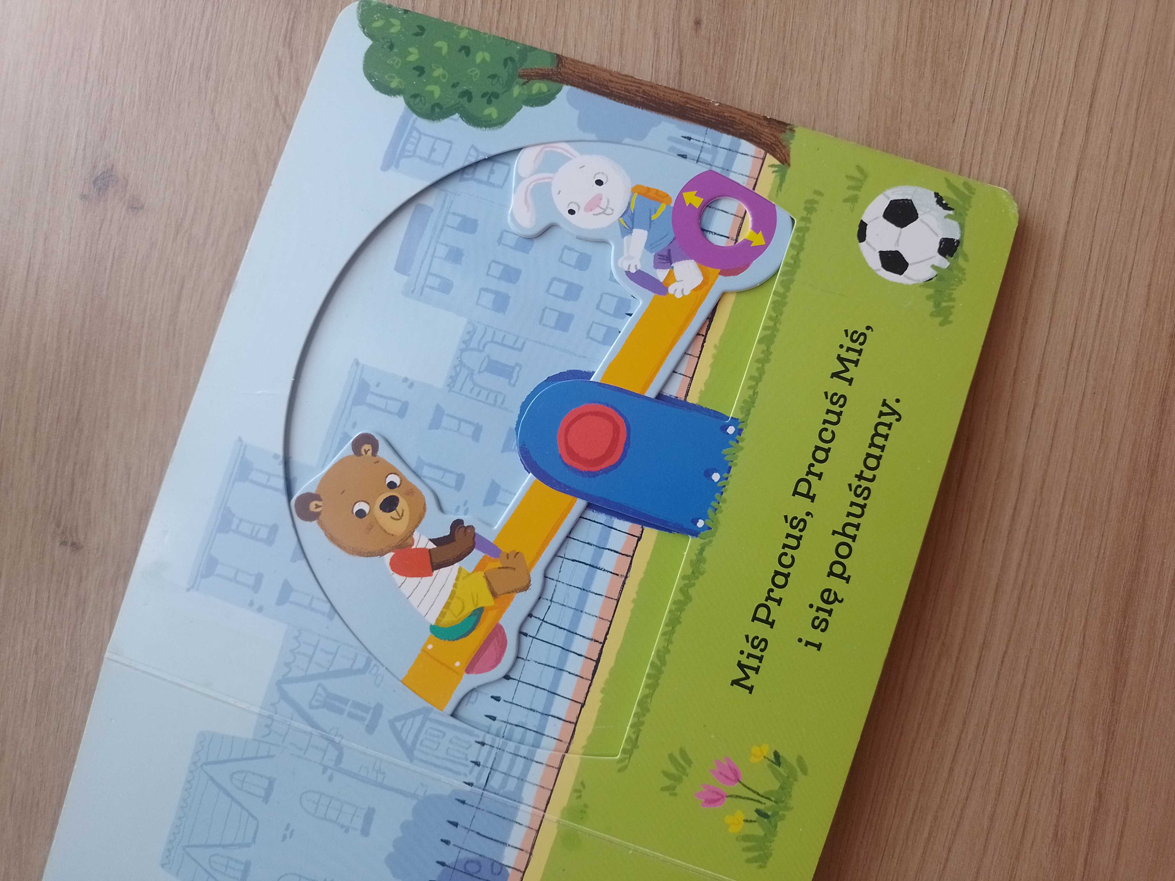 Książeczka Miś Pracuś interaktywna aktywizująca ruchome elementy