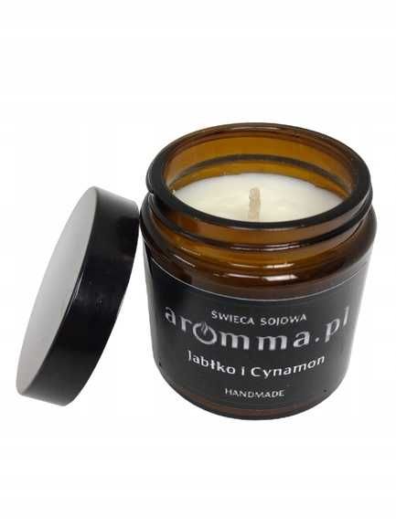 Świeca zapachowa sojowa Jabłko i Cynamon Aromma 120 ml