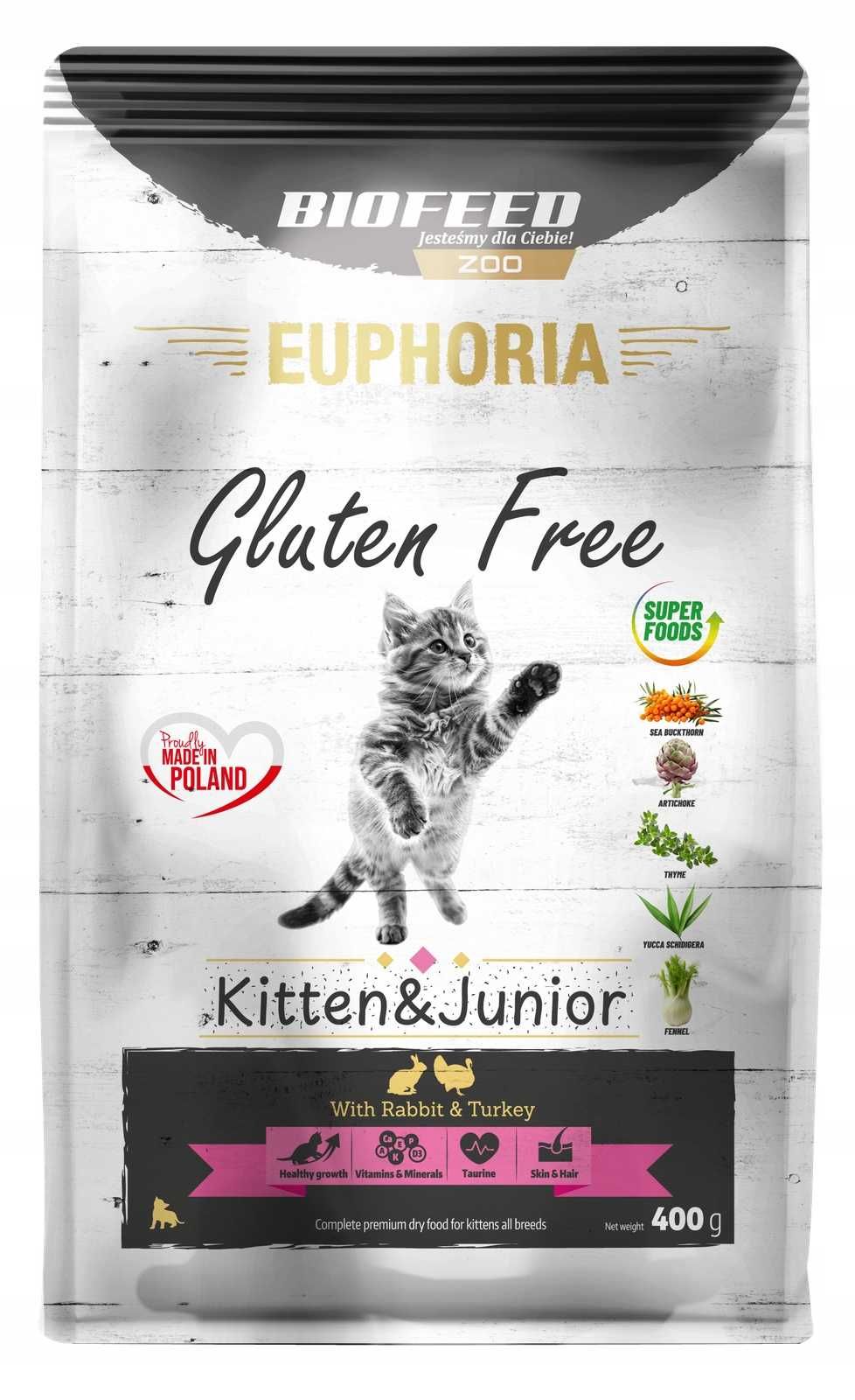 Euphoria karma dla kota 1,5kg królik indyk GRUBY KOCUR zoologiczny