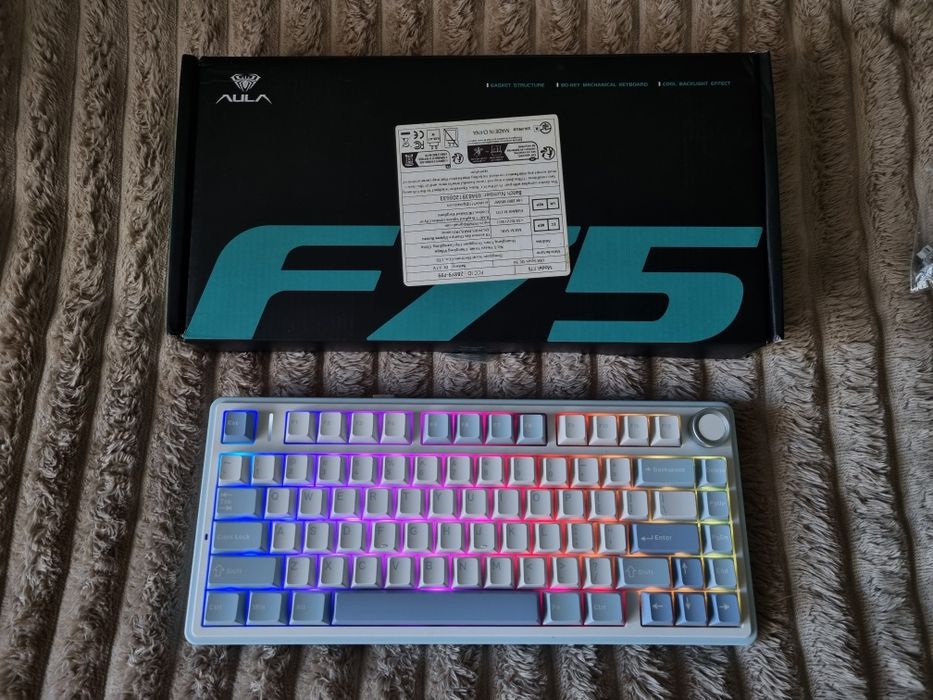 Бездротова клавіатура aula f75 graywood v3