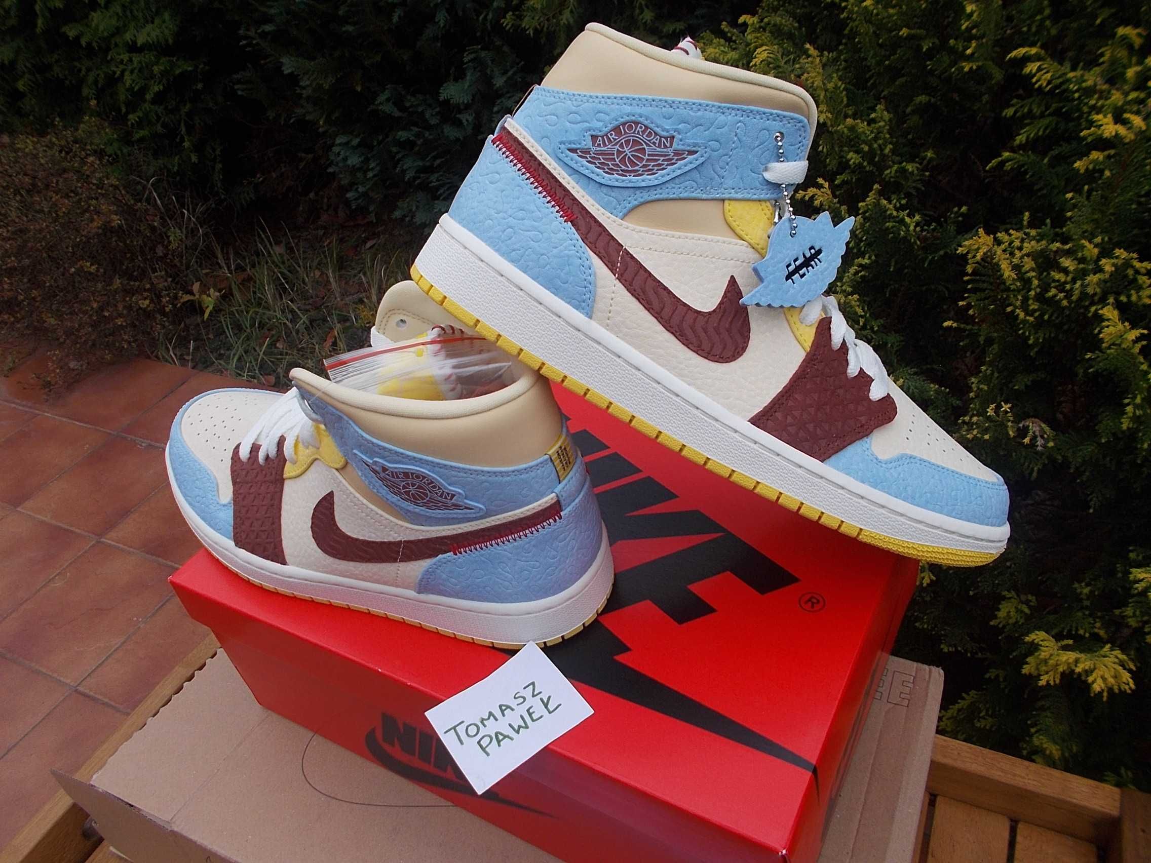 Eur 41) Nike JORDAN 1 Mid SE Fearless Maison Chateau Rouge CU2803,-200