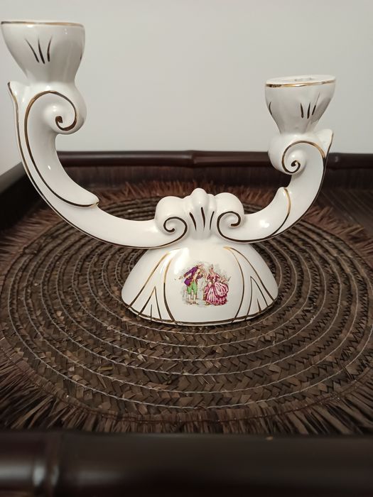 Porta velas  cerâmica Vintage "Louçarte"Numerado