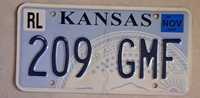 Tablica rejestracyjna orginalna USA " Kansas "