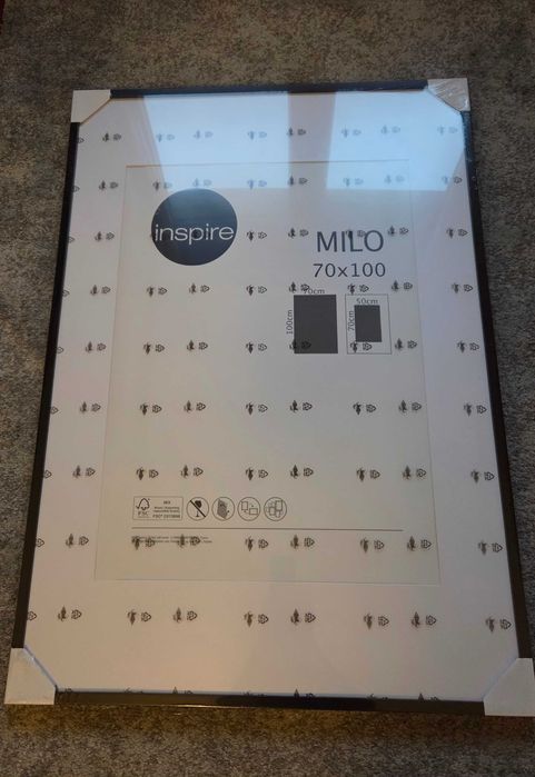 Par de molduras em MDF com passe-partout 70x100