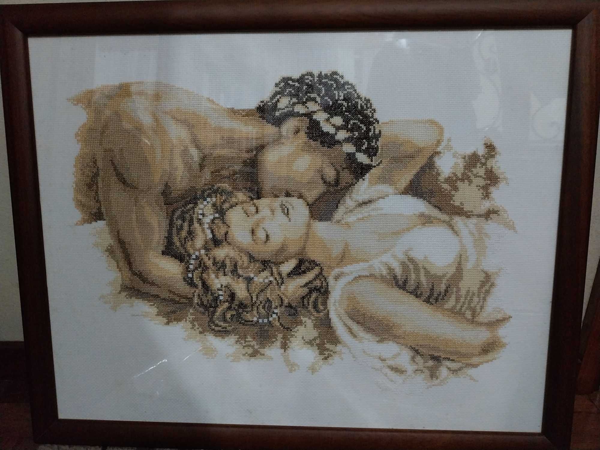 Quadro Bordado a Ponto Cruz | Portes Incluídos