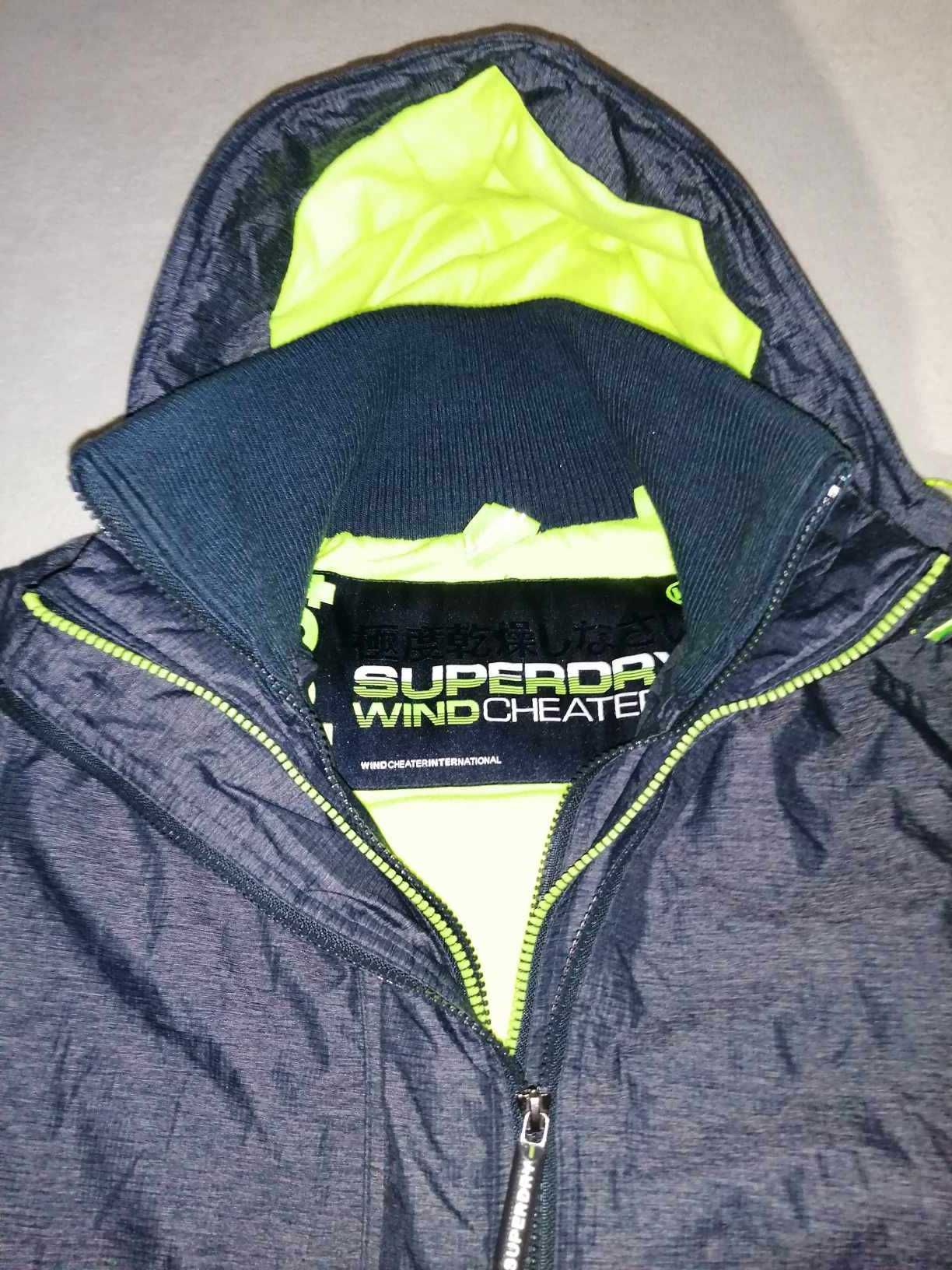 SUPERDRY Tech Windcheater Kurtka Męska Kaptur M Oryginalna 100%