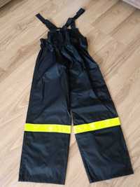 Spodnie policyjne na szelkach z odblaskiem - nowe