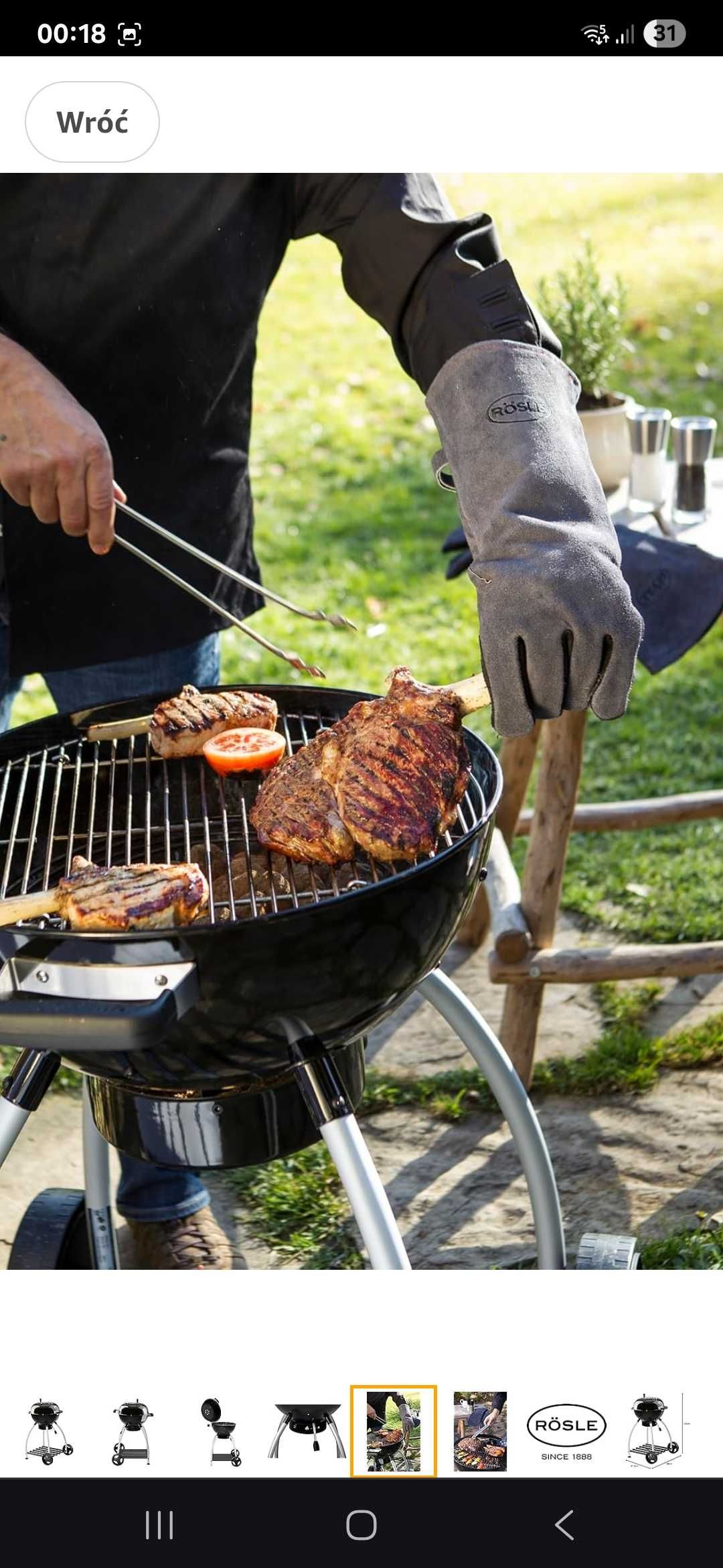 grill węglowy Rosle 1 Sport F50