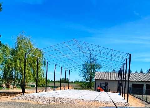Konstrukcja ocynkowana NOWA - 10m x14 m Wiata Rolna Garaż Hala Magazyn