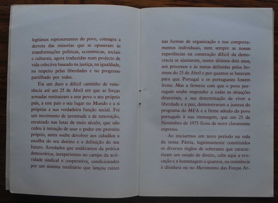 Na Investidura do Presidente da Republica - 1º Edição Ano 1976