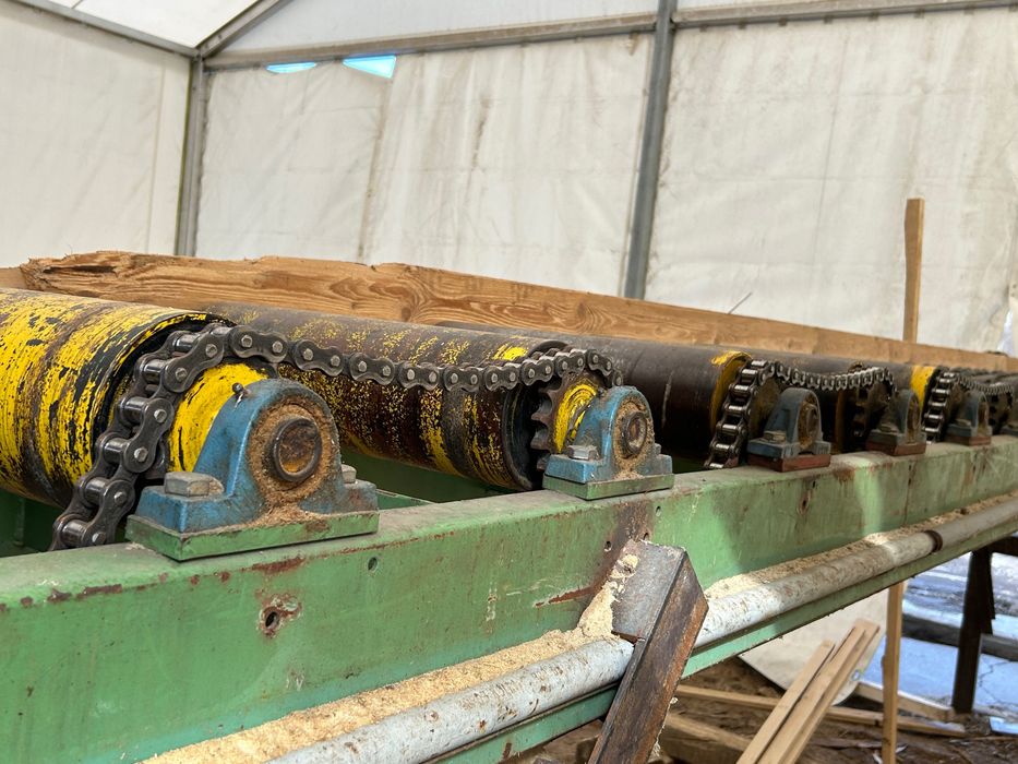 Stół rolkowy ze zrzutem trak , wielopiła ,podajnik