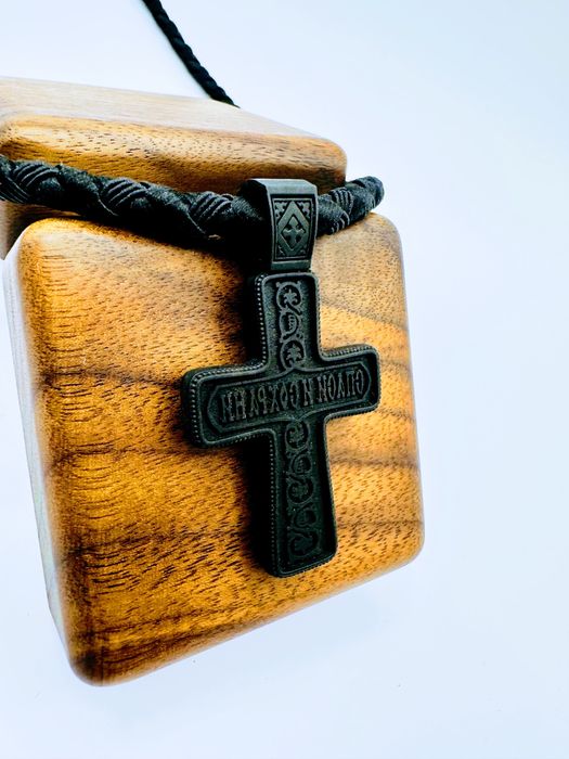 Крест эбен с золотыми вставками 585
