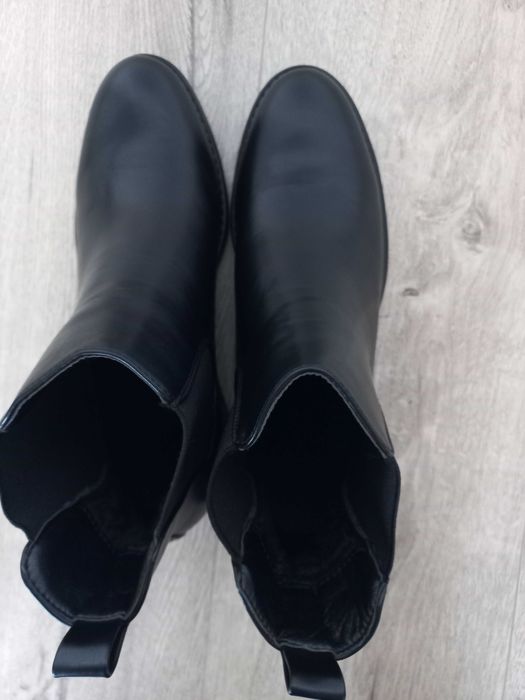 damskie botki sztyblety czarne nowe rozmiar 39
