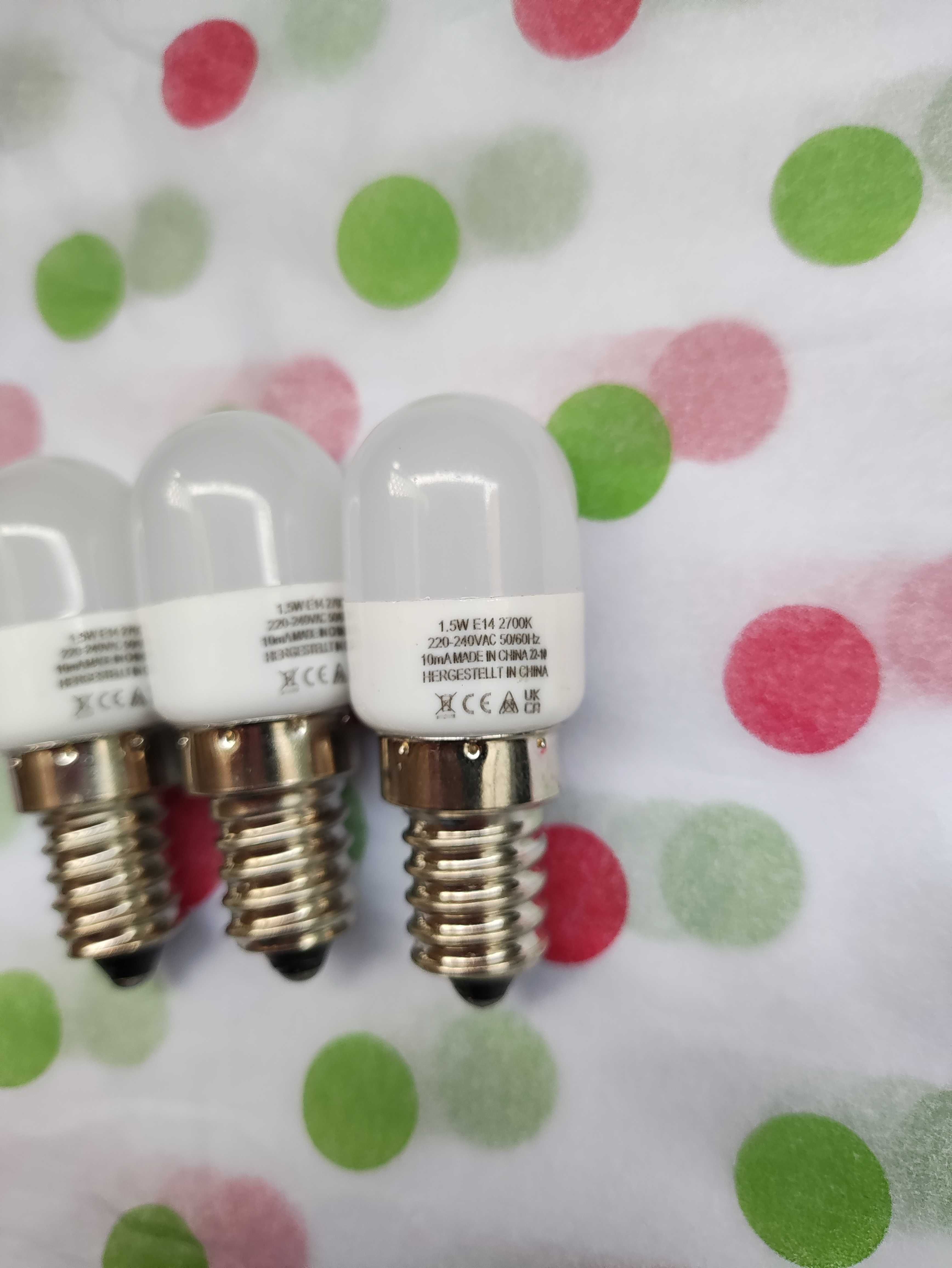 Żarówka LED E14 mała do maszyny do szycia okapu lodówki 1,5W 2700K