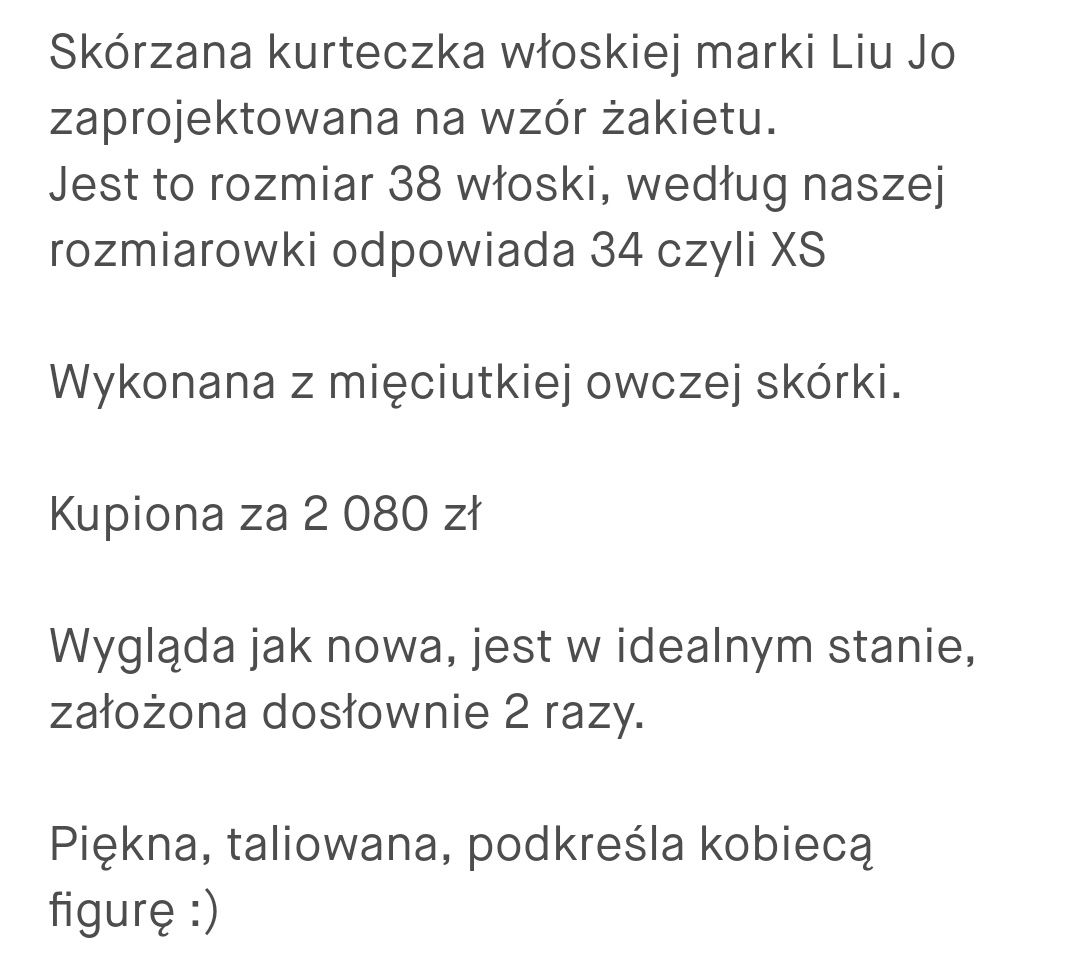 Skóra Liu Jo żakiet kurtka