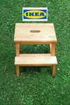 Schodek taboret drewniany.