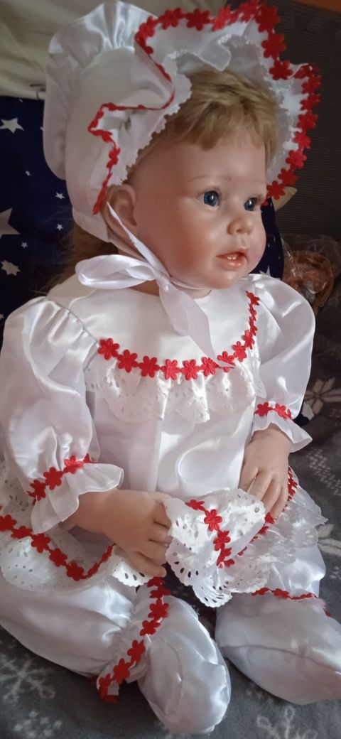 Okazja ! Duża śliczna lalka reborn orginał f.Gotz Mama Dolls 70cm. Cer