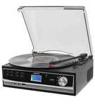Gramofon z odtwarzaczem kaset i MP3 oraz nagrywaniem