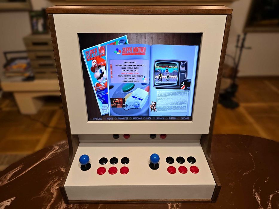 Arcade Bartop Retro * Drewniany * Raspberry PI * Contra Mortal Kombat