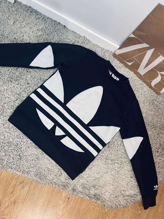 Adidas 13-14 lat bluza czarna dziecięca sport