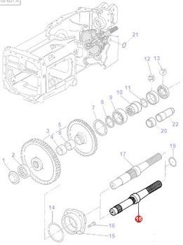 Końcówka wałka przekaźnika mocy Massey Ferguson, części