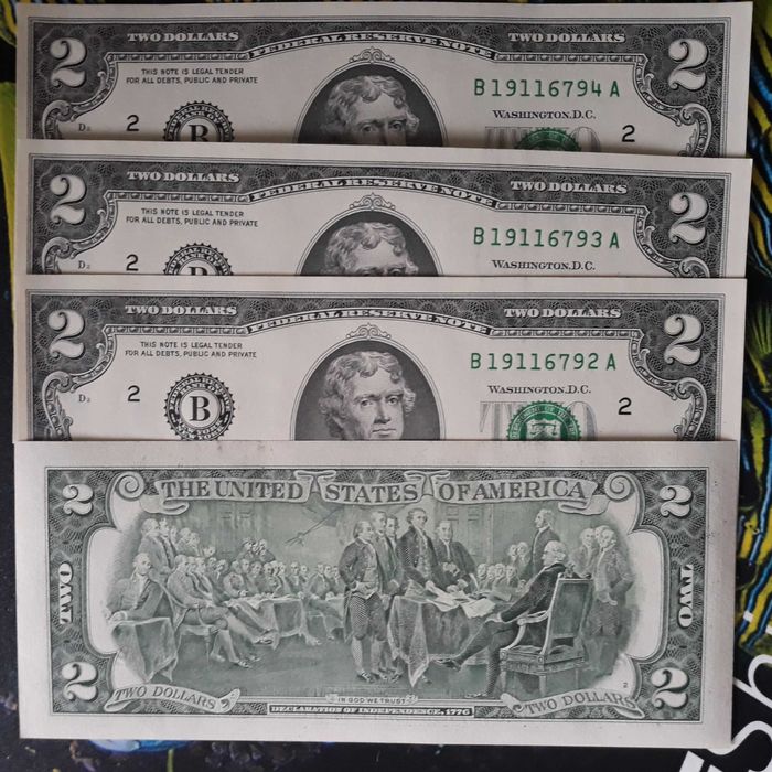 4 x 2 $ USA Thomas Jefferson 2017 r. seria A - New  York - B